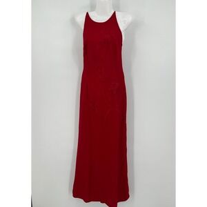 Reggio Womens Old Hollywood Embroidered Evening Gown Size‎ 4 Red Elegant Formal